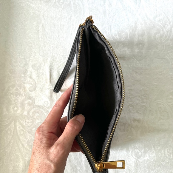 Love & Lore wristlet clutch grey with copper fastener, grey vegan leather - Picture 4 of 8